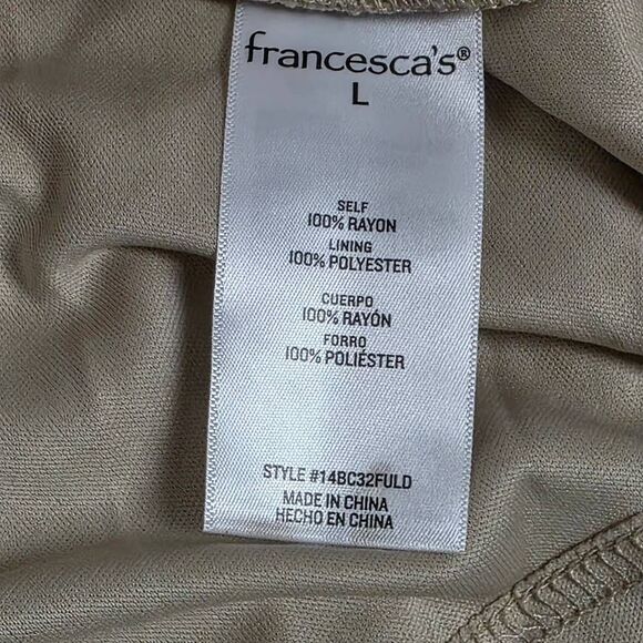 Francesca’s Blue Rain Ivory Polka Dot Ruffle Skirt L - Picture 4 of 9